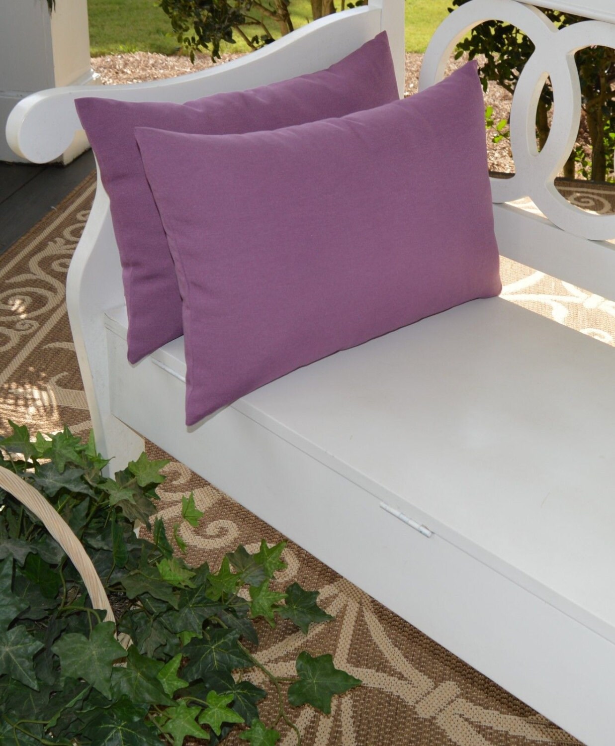 Set Of 2 Rectangle Lumbar Throw Pillows Lilac Lavender Lumbar Throw Pillows Lilac
