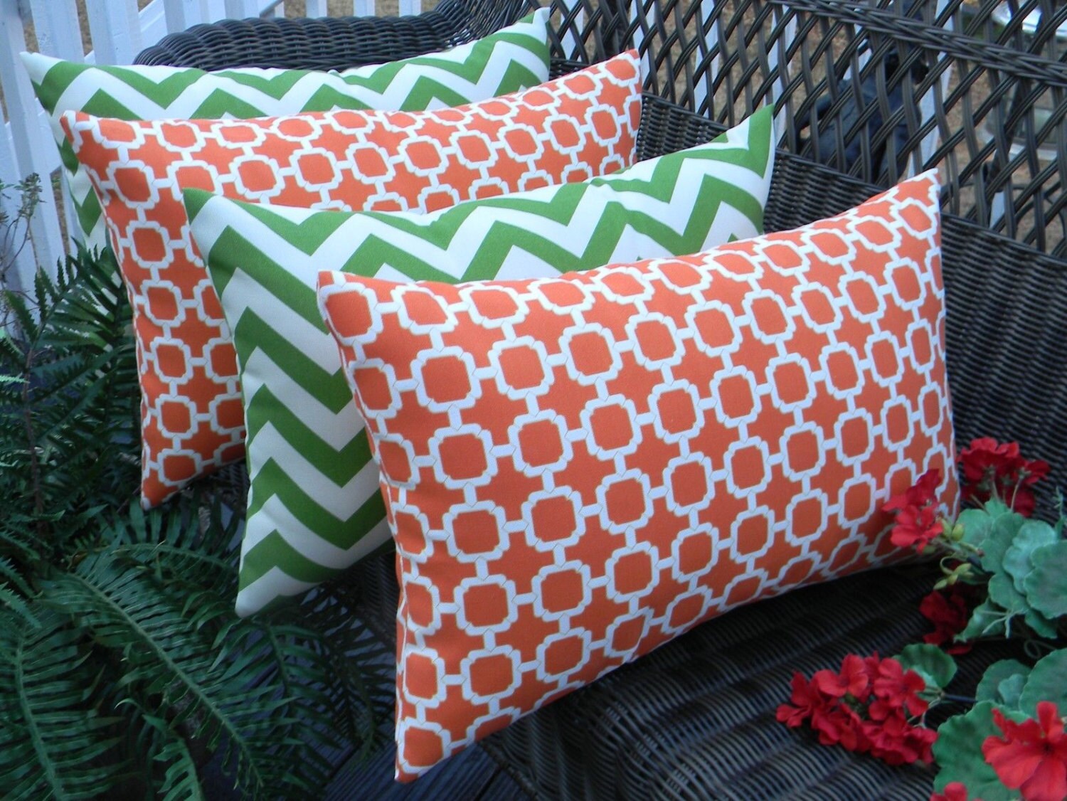 Set of 4 Indoor / Outdoor Lumbar / Rectangle Decorative Etsy