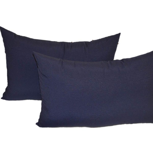 Navy Outdoor Pillow Etsy
