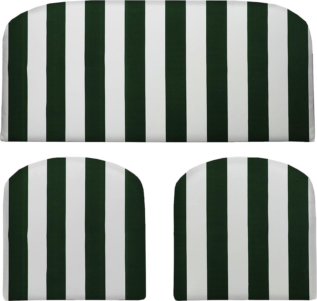 RSH Decor Outdoor FOAM Cushions for Wicker Loveseat & 2 Matching Chair