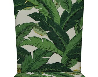 RSH Decor Foam 2" thick Adirondack Chair Cushion Outdoor, Swaying Palm Aloe Green tropical palm banana leave print