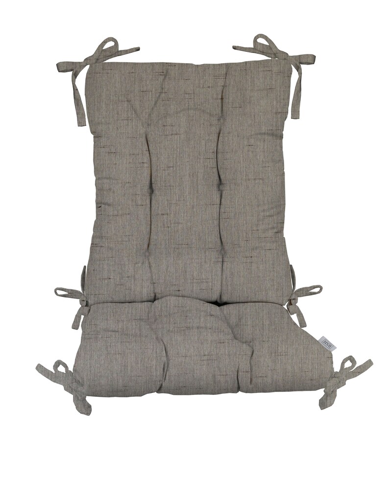 Indoor Outdoor Sunbrella Frequency Ash Rocking Chair 2 Pc Tufted Cushion Set Choose Size