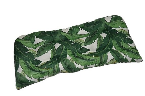 Indoor Outdoor Tufted Cushion For Wicker Loveseat Bench Etsy