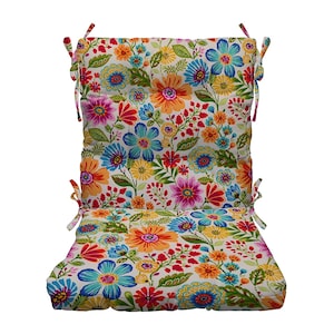 RSH Décor Indoor Outdoor Tufted High Back Chair Cushion - Gregoire Fresco