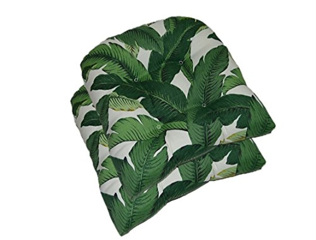 Set of 2 Universal Tufted Ushape Cushions for Wicker Chair Seat