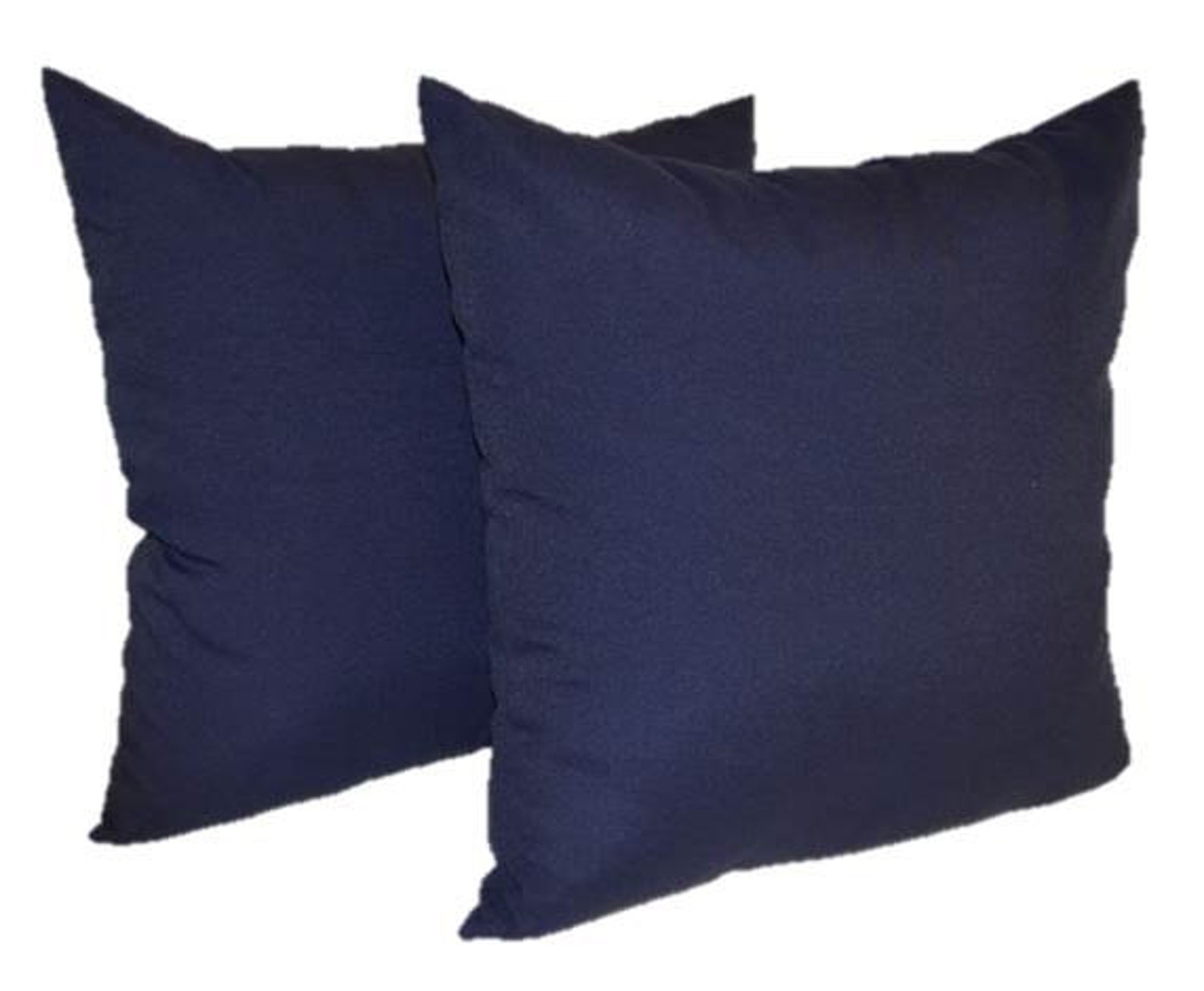 Set of 2 Navy / Dark Blue Solid Decorative Throw Pillows Etsy