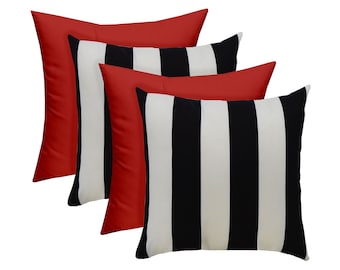 red black pillows
