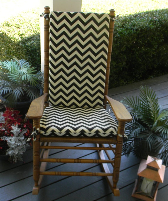 Indoor Outdoor Black And Ivory Chevron Zig Zag Rocking Chair Ivory Chevron Zig Zag Rocking Chair