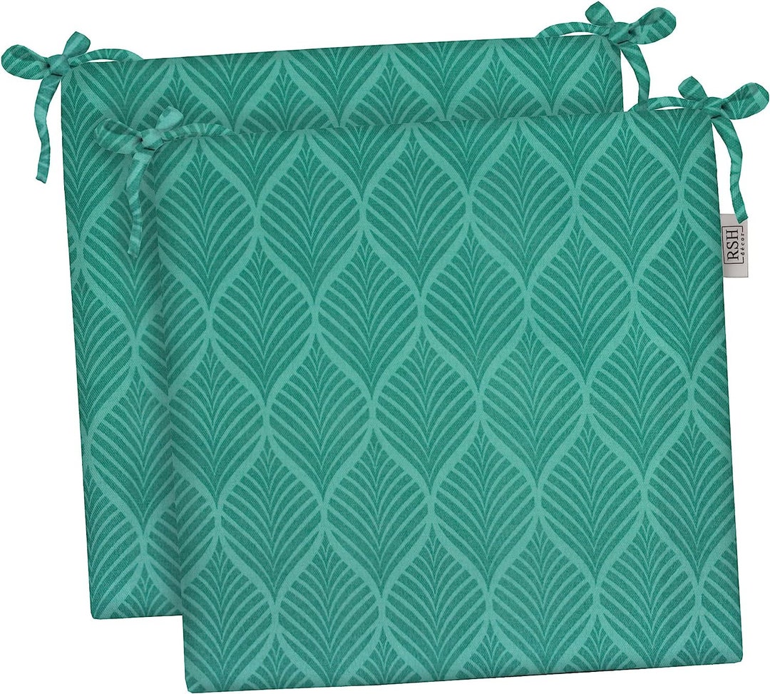 Set of 2 Outdoor Chair Seat Cushions With Ties for Patio Dining Chair 2