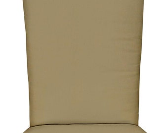 RSH Decor Foam 2" thick Adirondack Chair Cushion Outdoor, Light Khaki Tan Beige Solid
