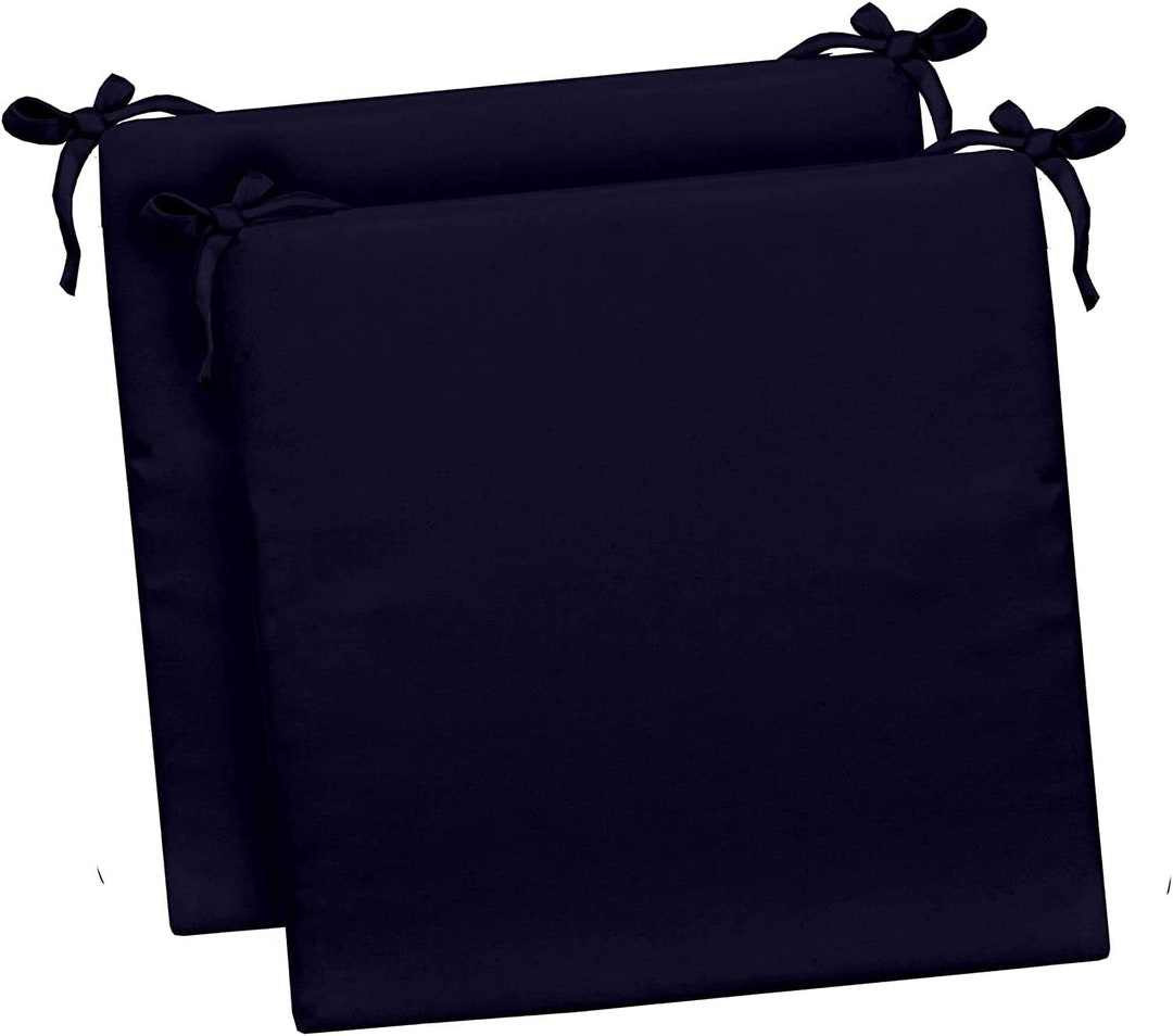 Set of 2 Outdoor Chair Seat Cushions With Ties for Patio Chair 2 or 3
