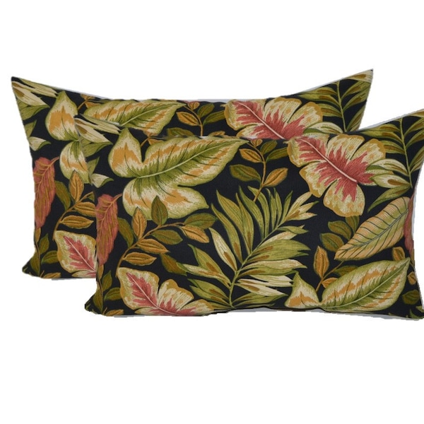 Black Outdoor Pillow Etsy