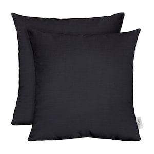 SET OF 2 ~  22&quot; Solid Navy Blue Decorative Throw Pillows ~ Indoor / Outdoor Fabric