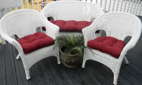 Hecho con tela Sunbrella sólidos Borgoña marrón granate los Sunbrella Cabana rayas blanco y negro cojines para Patio al