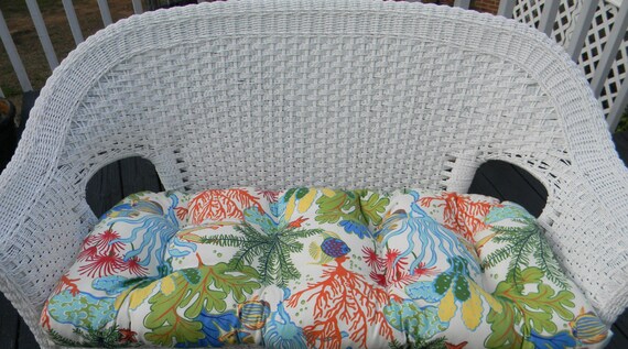 Indoor Outdoor Cushion For Wicker Loveseat Bench Settee Etsy