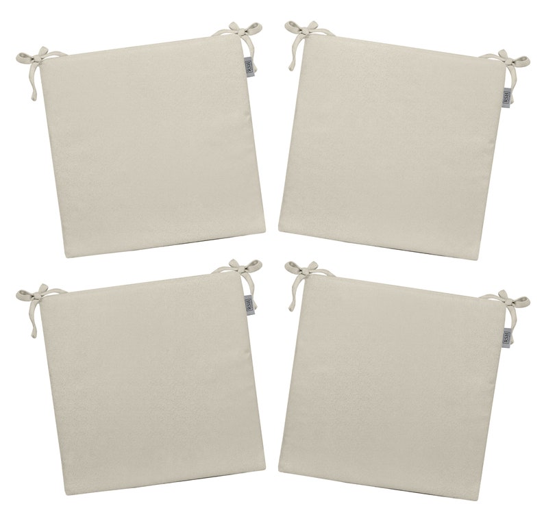 RSH D\u00e9cor Indoor Outdoor 2 Foam Seat Cushion Set Of 4 Made from Performance Cloud Soft White Choose Size Velvet Fabric