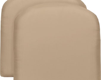 Set of 2 ~ FOAM 19" x 19" Universal U-Shape Cushion for Wicker Seat ~ Indoor Outdoor ~ Tan ( Light Beige Khaki) Solid