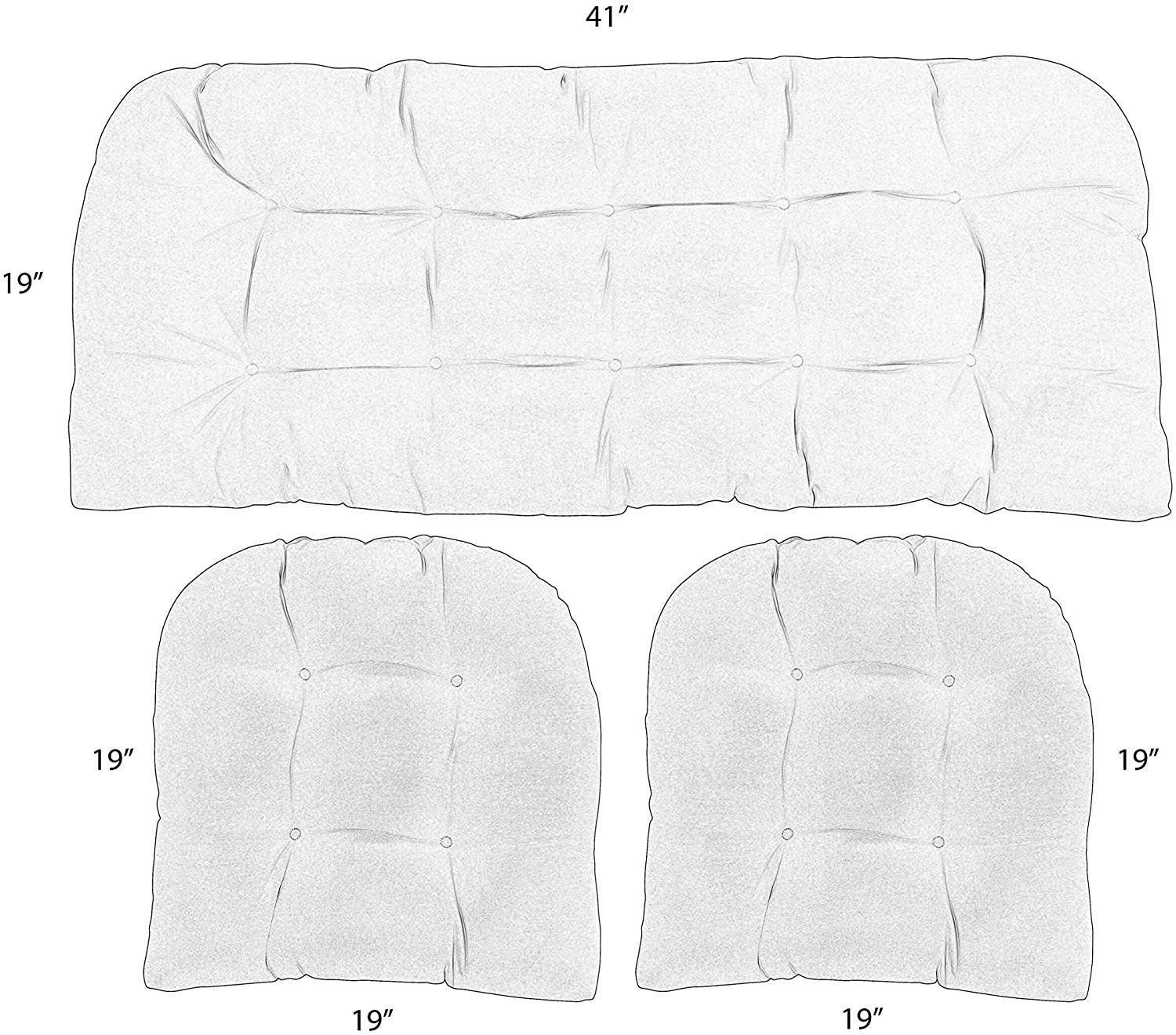 Daelyn Navy Blue Floral Outdoor Fabric Cushions for Wicker