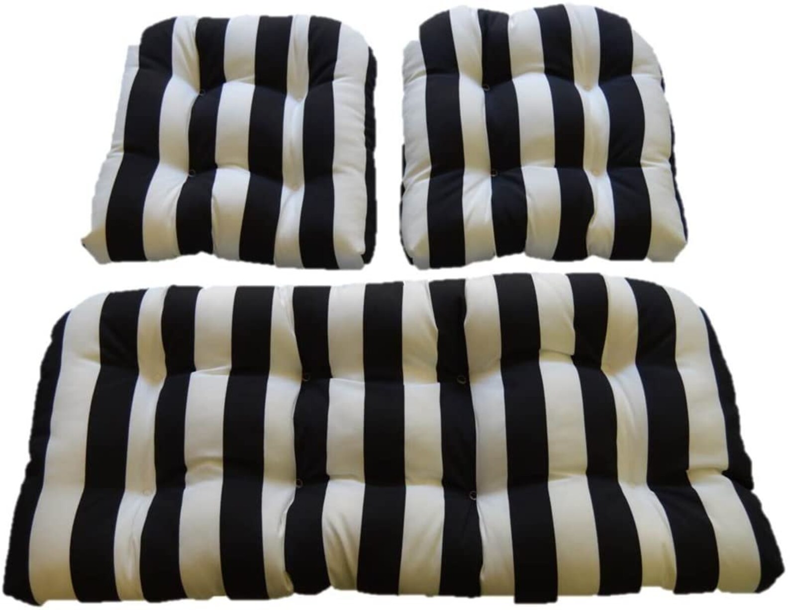 Black and White Cabana Stripe Outdoor Fabric Cushions for Etsy