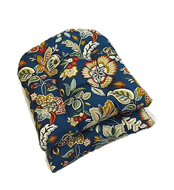 Blue chair cushions outdoor sales