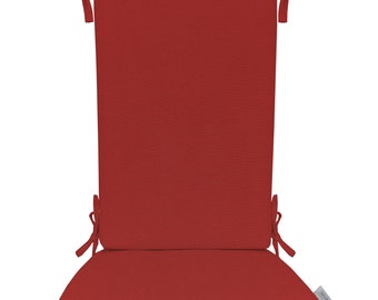 Indoor/Outdoor Sunbrella Canvas Jockey Red Rocking Chair 2 Pc Foam Cushion Set ~ Fits Cracker Barrel Rocker