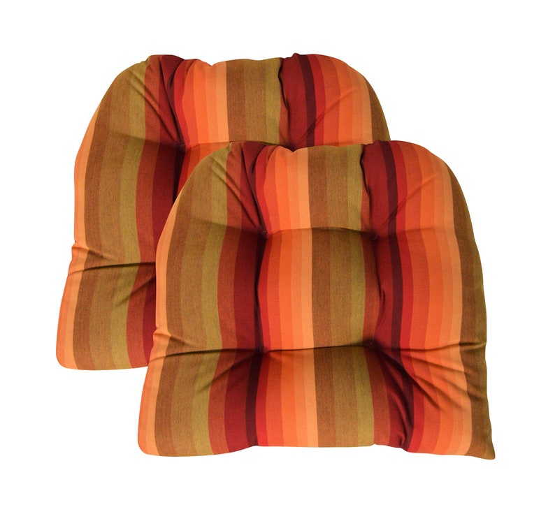 Indoor Outdoor 2 Matching Wicker Chair Cushions Sunbrella Astoria Sunset 2 Piece Wicker Chair Cushion Set Choose Size