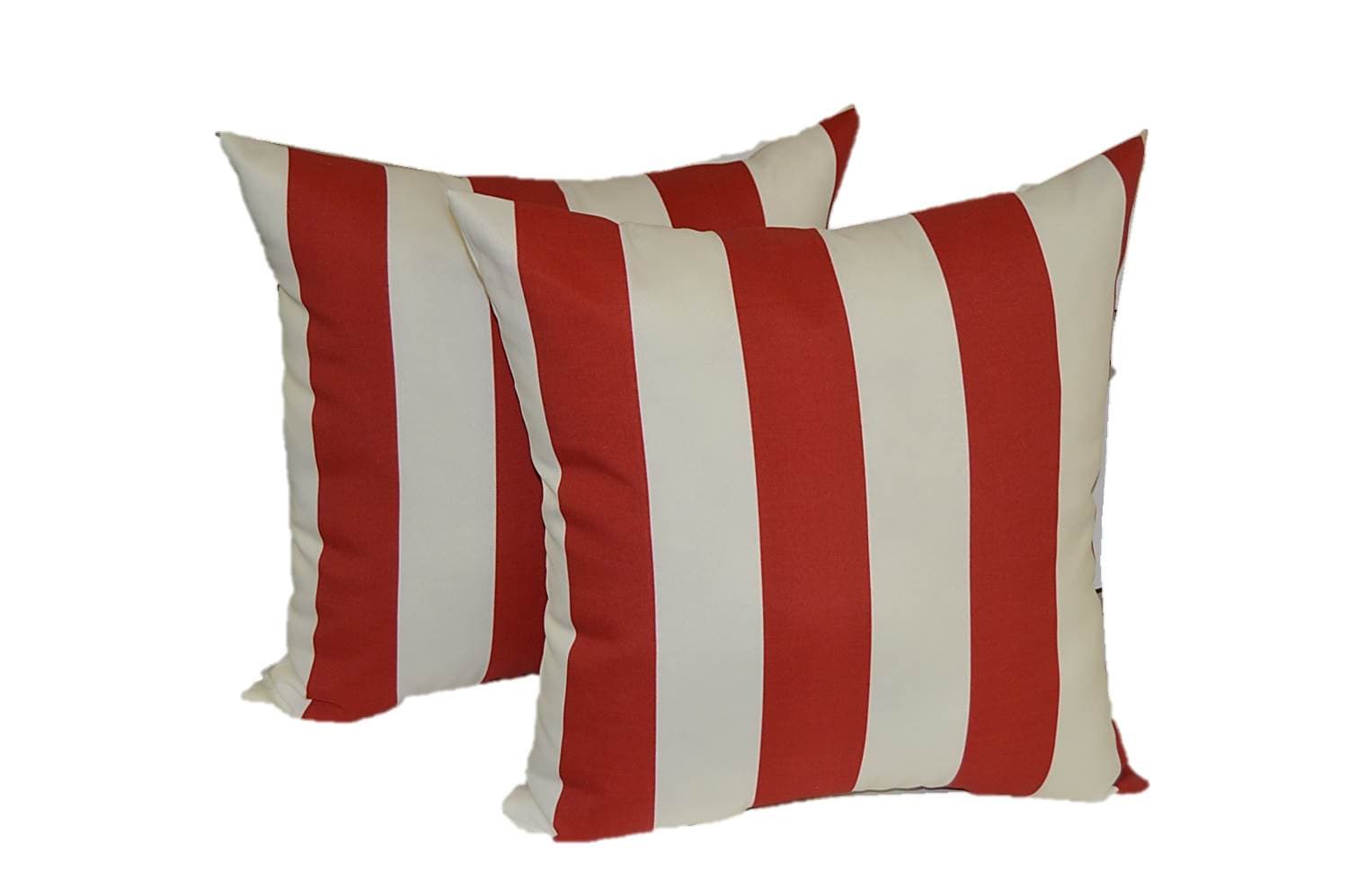 Set Of 2 20 Red And White Stripe Nautical Decorative Etsy