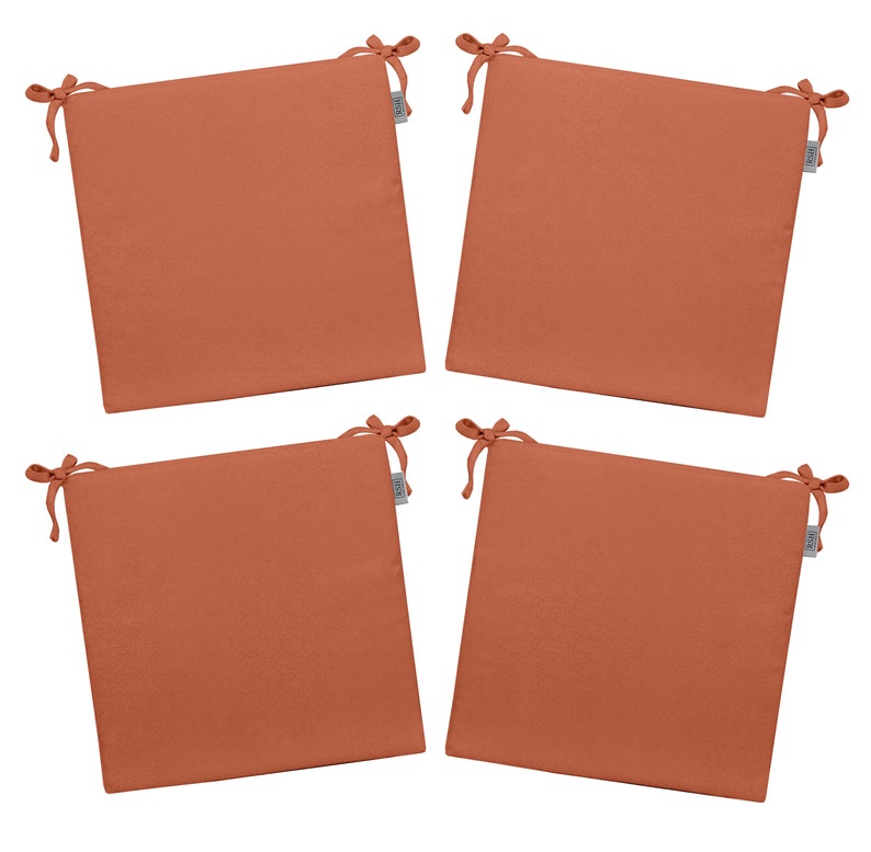 PeachSalmon Choose Size RSH D\u00e9cor Indoor Outdoor 2 Foam Seat Cushion Set Of 4 Made from Performance Coral Velvet Fabric