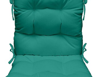 RSH Décor Indoor Outdoor Tufted High Back Chair Cushion, Choose from Solid Colors