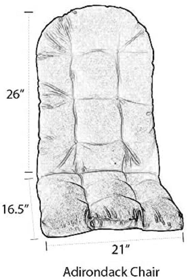 RSH Decor Tufted Adirondack Chair Cushion Outdoor Gray Grey Etsy