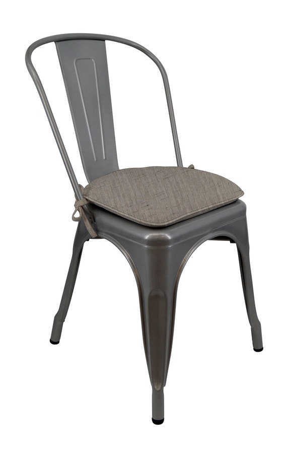 Rsh Decor Indoor Outdoor Sunbrella Frequency Ash Metal Dining Chair Cushion With Ties For Dining Patio Chairs 13 5 W X 14 D