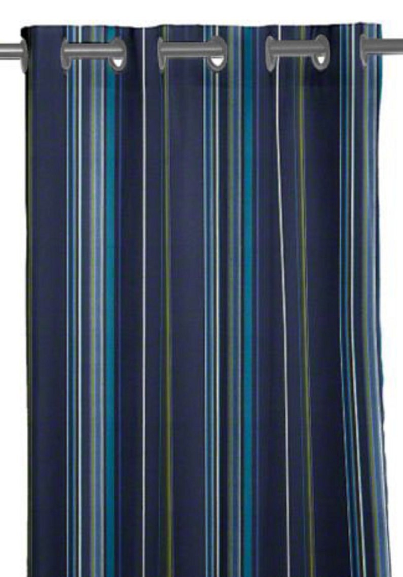 Choose Size Sunbrella Stanton Lagoon Resort Spa Home Decor IndoorOutdoor Brass Nickel Grommet Curtain Panels