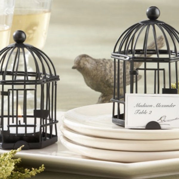 Birdcage tea light place setting