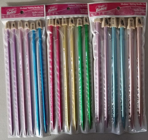 Susan Bates 14 Single Point Size 7 Silvalume Knitting Needle Set