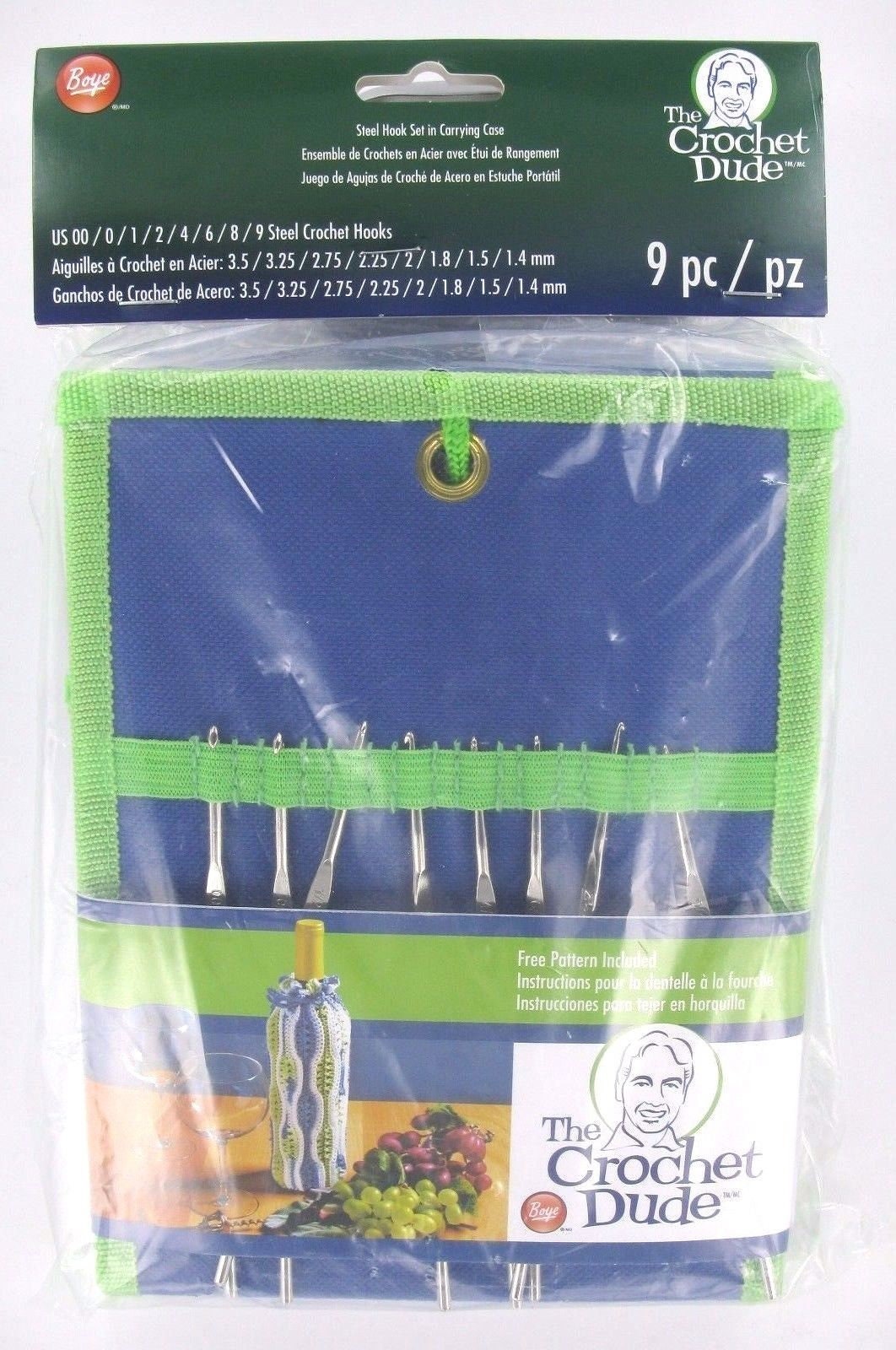 Boye Crochet Master, Steel Crochet Hooks, 8 Aluminum Crochet Hooks