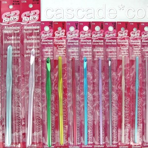 Susan Bates Crochet Hooks  Silvalume Crochet Hooks Aluminum Crochet Hooks Sizes B to N Susan Bates Xtreme Wood Crochet Hook Size US 50 25 mm