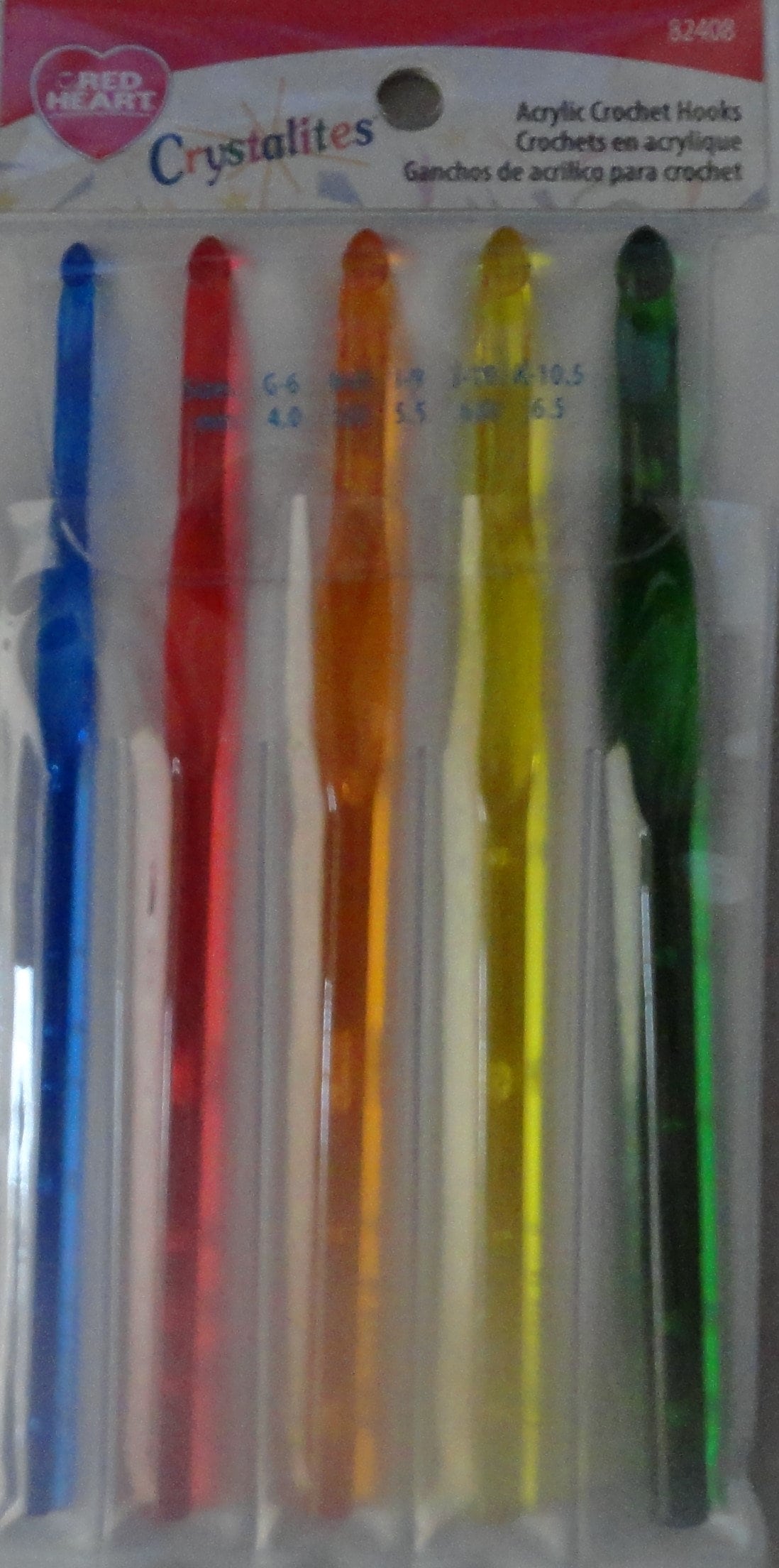 Susan Bates 5pk Silvalume Soft Ergonomic Crochet Hook Set Aluminum...