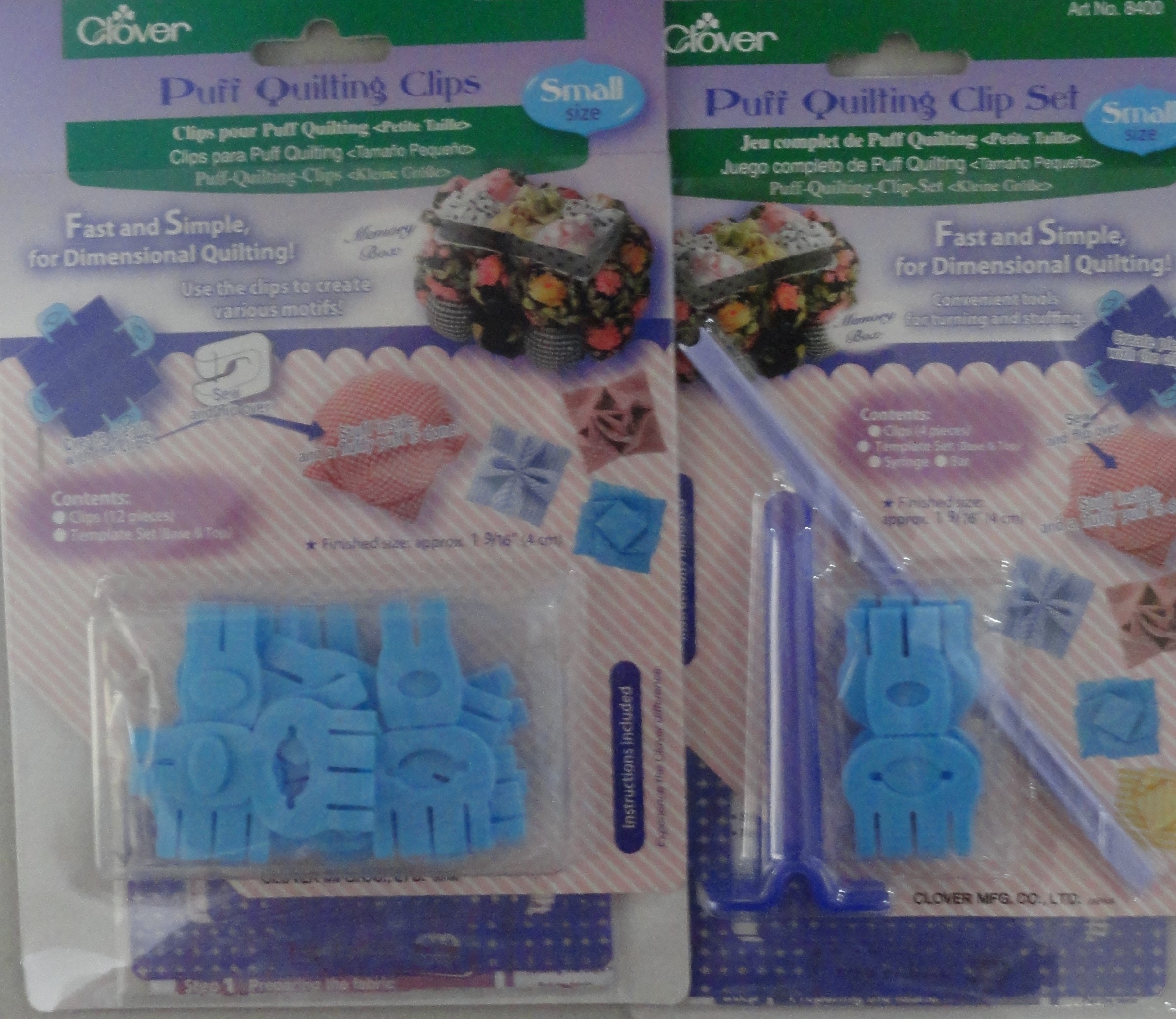 Clover Puff Quilting Clips Set 4 tools in 1 Large 8401