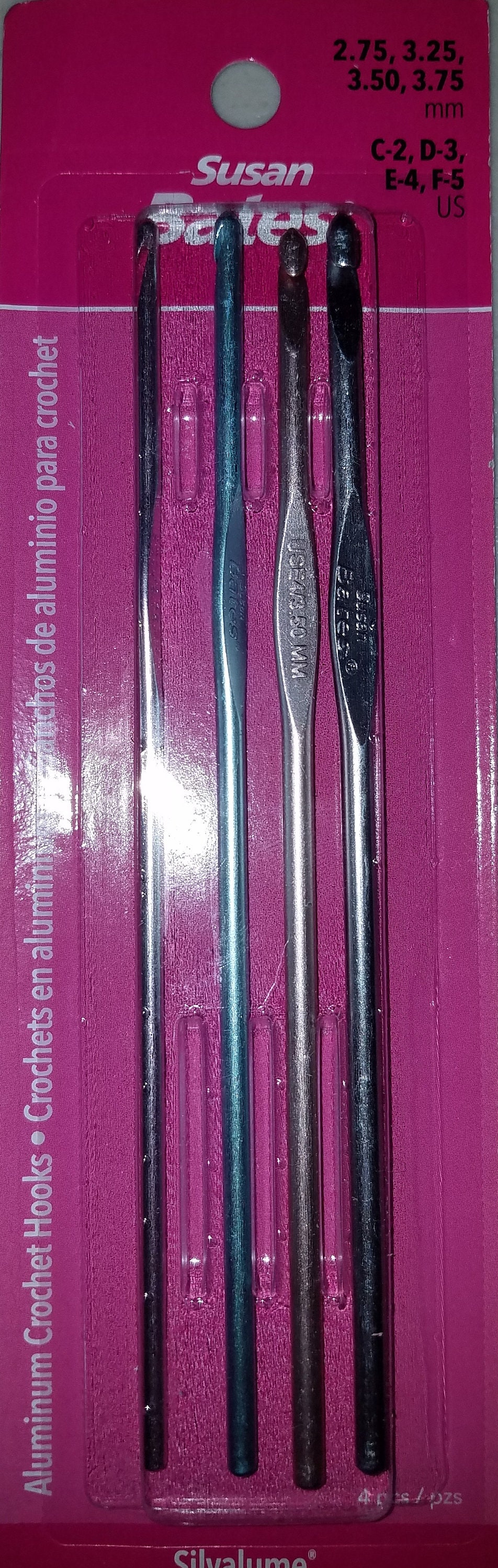 Susan Bates Silvalume 3 pk Crochet Hook Set G H J