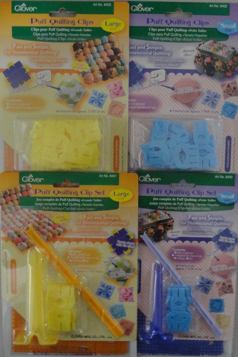 Clover Puff Quilting Clips Puff Quilting Clip Set Large Size Etsy