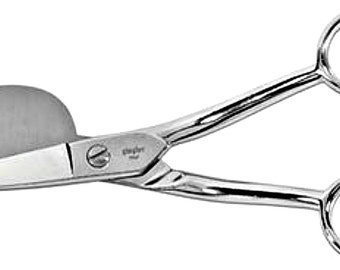 Gingher® Applique Scissors 6", Double Plated Chrome-over-Nickel, Off-Set Handle with Paddle-Shaped Blade G-6R New Made in Italy