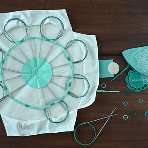 Mindful Circular Set Stainless Steel & Lace Cords Explore 10, Serenity 40, w/Fabric Case, Accessories, Fabric Pouches SerenityCircularSet