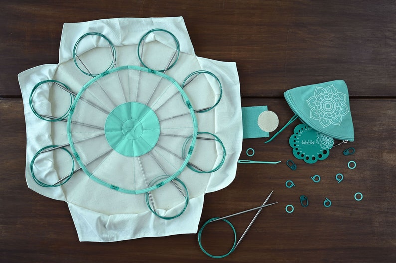Mindful Circular Set Stainless Steel & Lace Cords Explore 10, Serenity 40, w/Fabric Case, Accessories, Fabric Pouches SerenityCircularSet