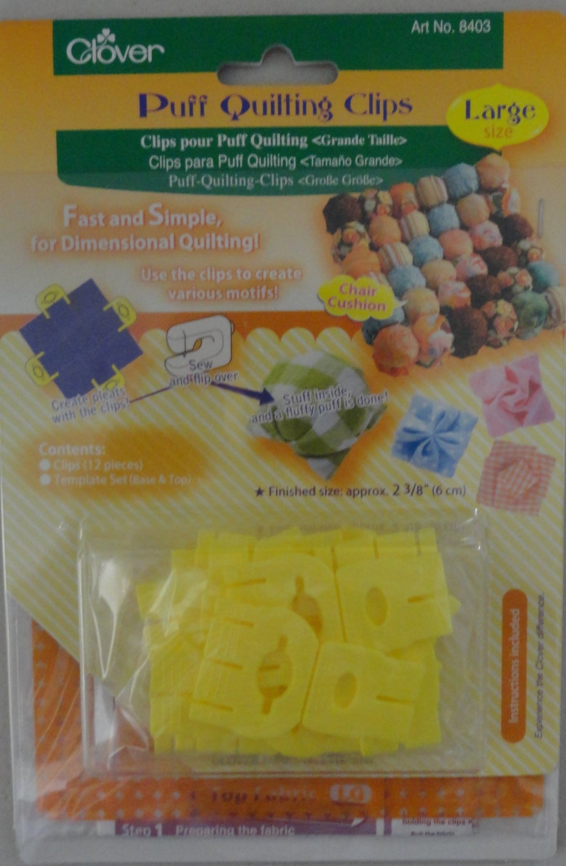 Clover Puff Quilting Clips Puff Quilting Clip Set Large Size Etsy
