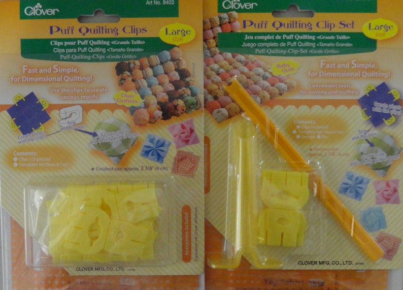 Clover Puff Quilting Clips Puff Quilting Clip Set Large Size Etsy