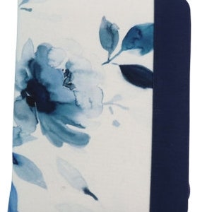 Knitters Pride Fabric Double Point Needle Case 6/8, Gray & Navy, Zippered Cases, Cotton Colorful Fabric, Passion and Blossom Collection Blossom