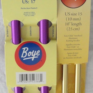 Boye Knitting Needles, Sizes 1-17, 10 inches, 14 inches, Single Point, Knitting Needles, Aluminum Needles, Single Point Knitting Needles, image 2