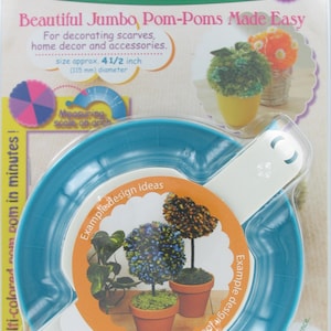 Pom-Pom Maker Yarn Clover-Choice of Sizes: XSmall, Small, Large,or XLarge, decorating scarves, home decor, accessories, easy Pom-Poms makers