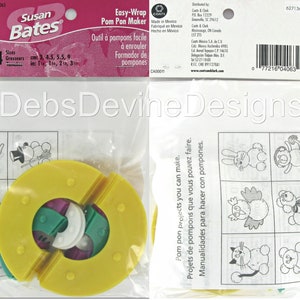 Susan Bates Easy-Wrap Pom Pon Maker, Pom Pon Maker, Easy-Wrap Pom Pon Maker, 4 different sizes,