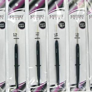 Steel Crochet, Hook Set, Knitter&#39;s Pride, Steel Hooks, Soft Grip Handles,  Crochet Hooks, Soft Grip Hooks, Purchase as a set or Individually